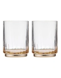 Valentina Lowball Tumbler 2 Pack in Clear