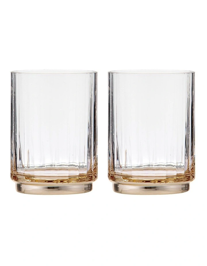 Valentina Lowball Tumbler 2 Pack in Clear image 1