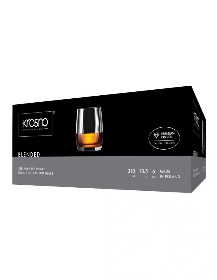 Blended Double Old Fashion Glass Set of 6 in Clear image 3