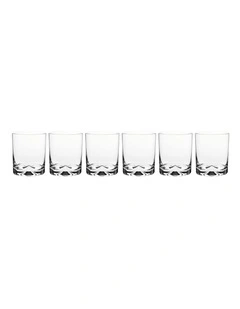 Triad Double Old Fashion Glass Set of 6 in Clear
