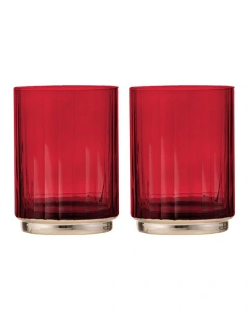Valentina Lowball Tumbler 2 Pack in Berry