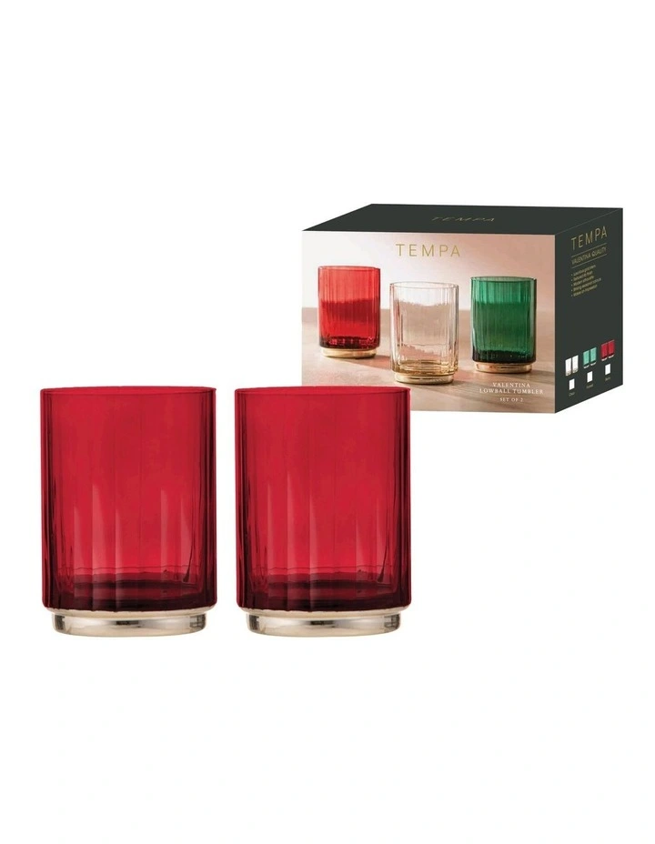 Valentina Lowball Tumbler 2 Pack in Berry image 2