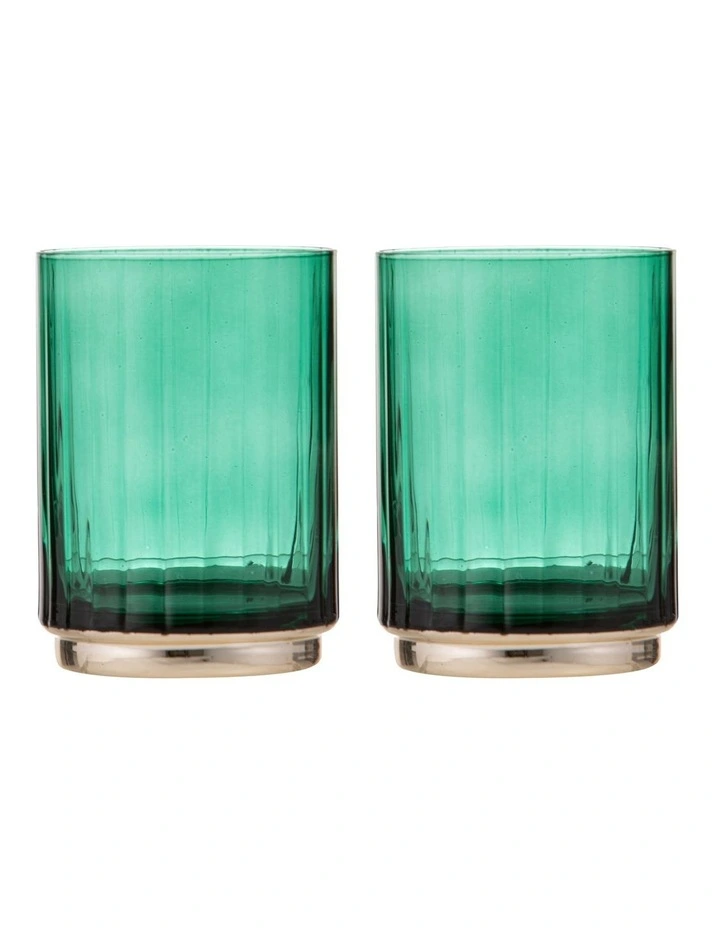 Valentina Lowball Tumbler 2 Pack in Forest image 1