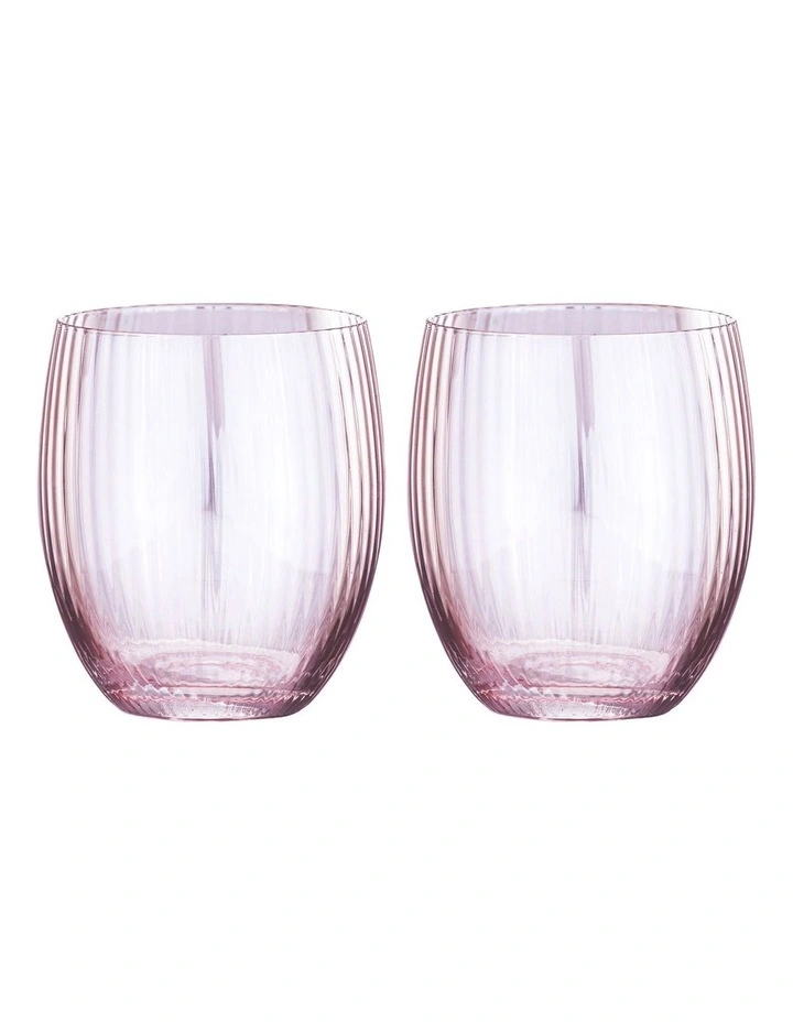 Thalia Quartz Lowball Tumbler Pack Of 2 in Pink image 1