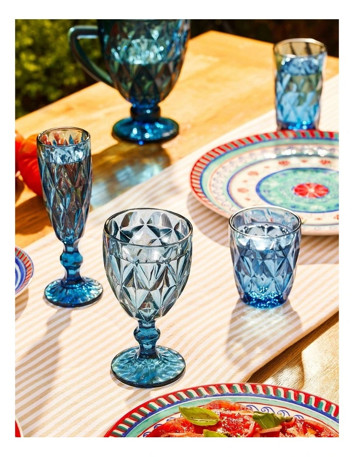 Deanna Champagne Flute 4 Pieces Gift Boxed in Blue image 4