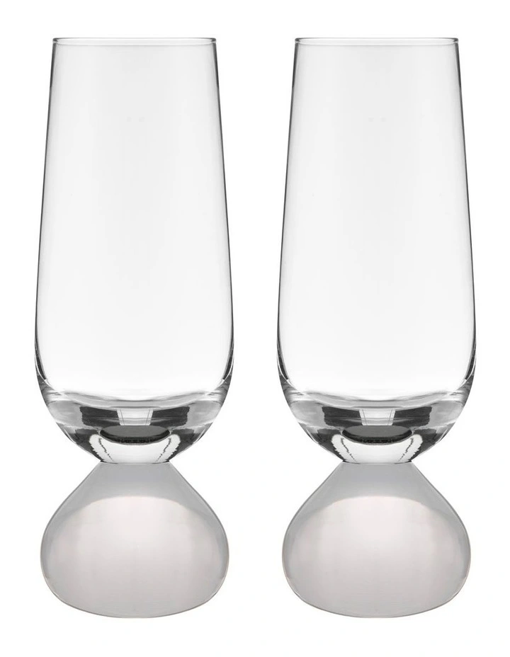 Zephyr Champagne Glass 2 Pack in White image 1
