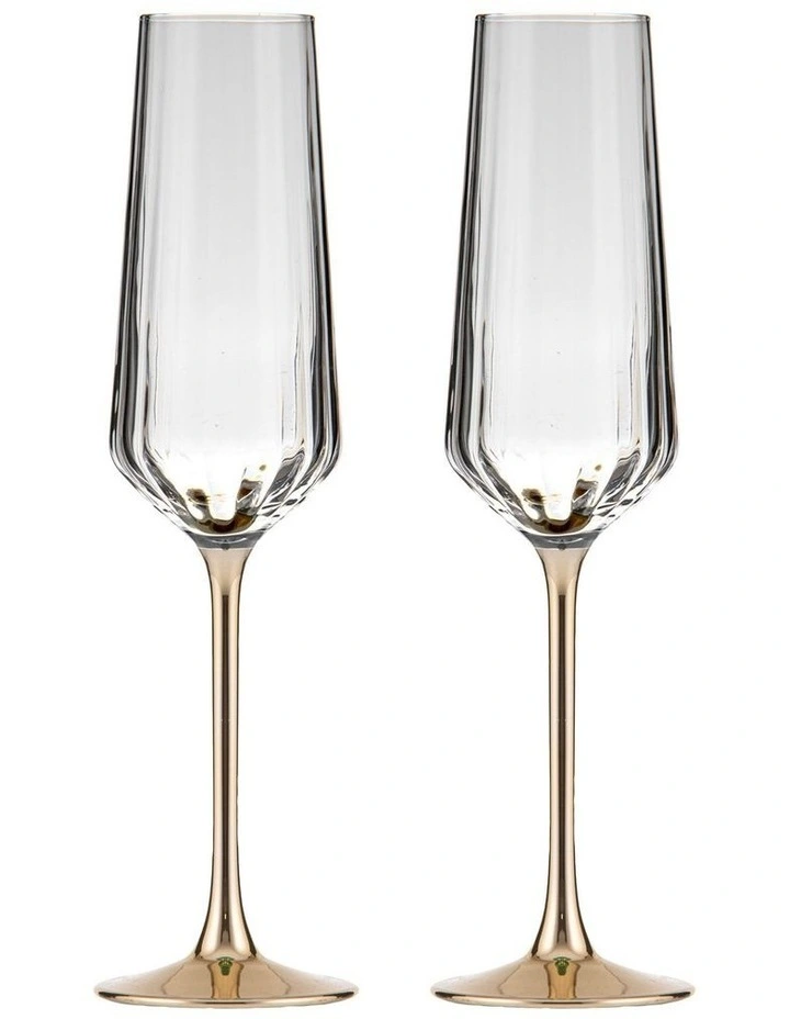 Valentina Champagne Glass 2 Pack in Clear image 1