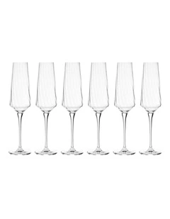 Avant Garde Lumi Flute Set of 6 in Clear