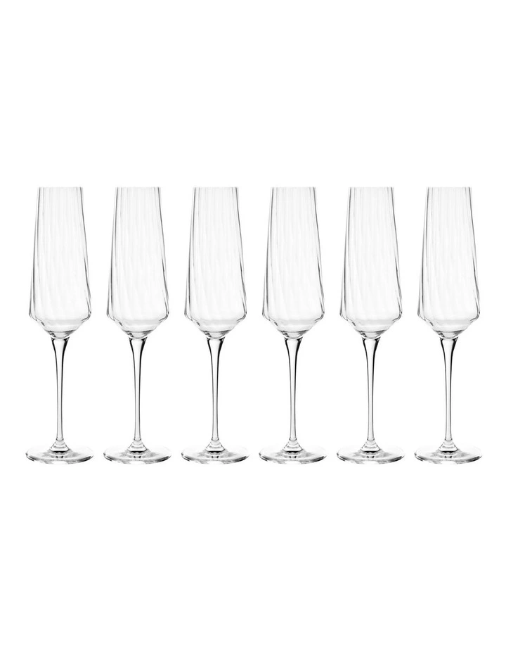 Avant Garde Lumi Flute Set of 6 in Clear image 1