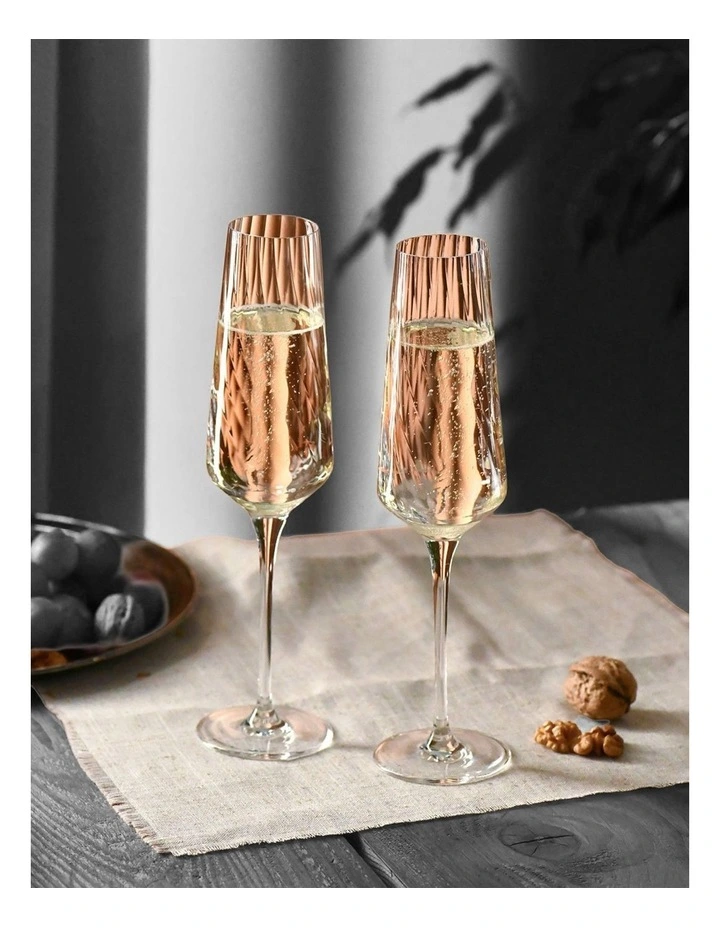 Avant Garde Lumi Flute Set of 6 in Clear image 4