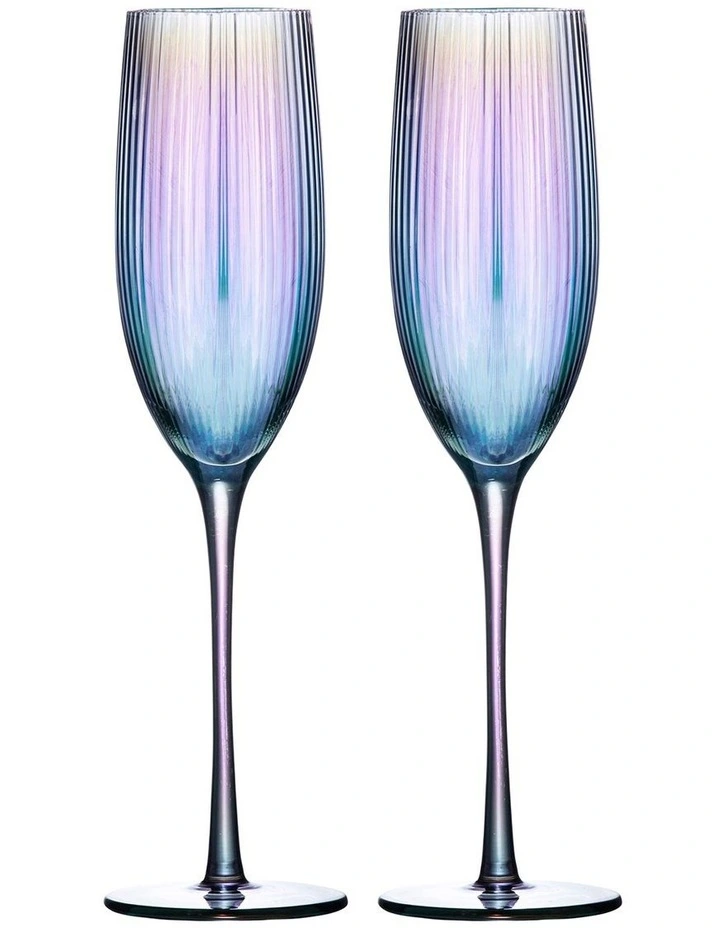 Thalia Pearl Champagne Glass Pack Of 2 in Multi image 1