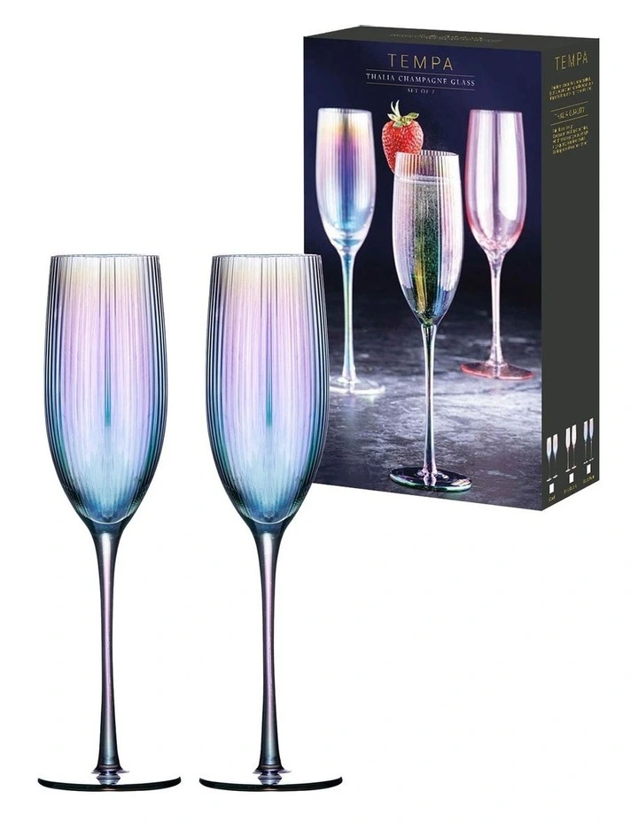 Thalia Pearl Champagne Glass Pack Of 2 in Multi image 2