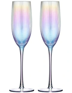 Thalia Champagne Glass Pack Of 2 in Opal