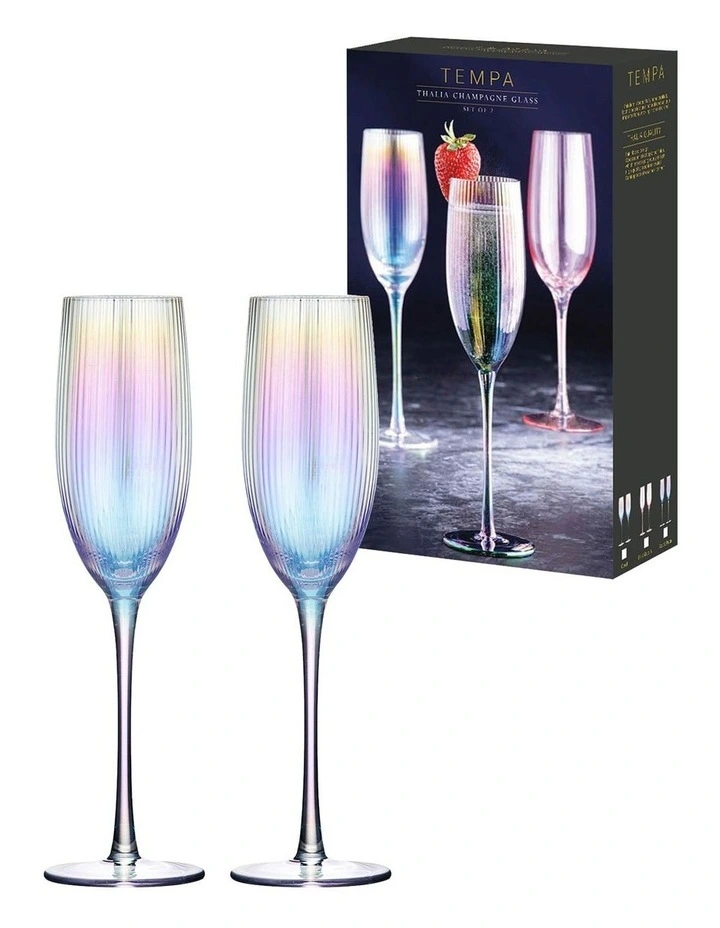 Thalia Champagne Glass Pack Of 2 in Opal image 2