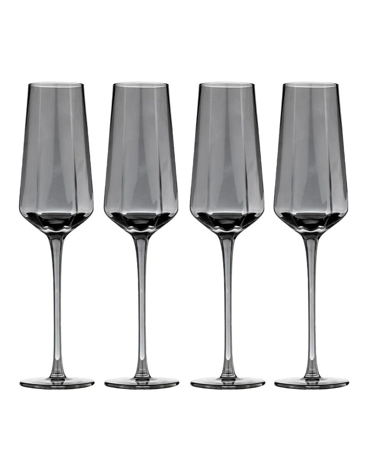 Jaxon Charcoal 4pk Champagne Glass image 1