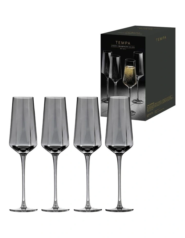 Jaxon Charcoal 4pk Champagne Glass image 2