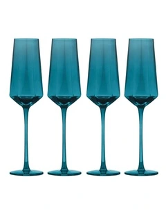 Jaxon Teal 4 pk Champagne Glass