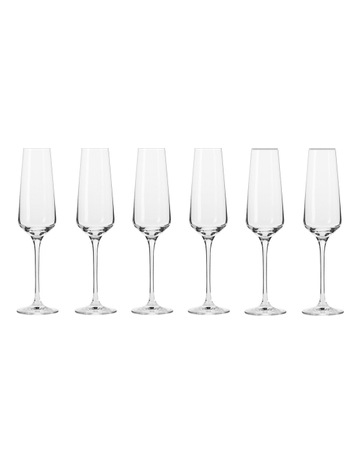 Krosno Avant Garde Champagne Flute 180ml 6pc Gift Boxed Myer