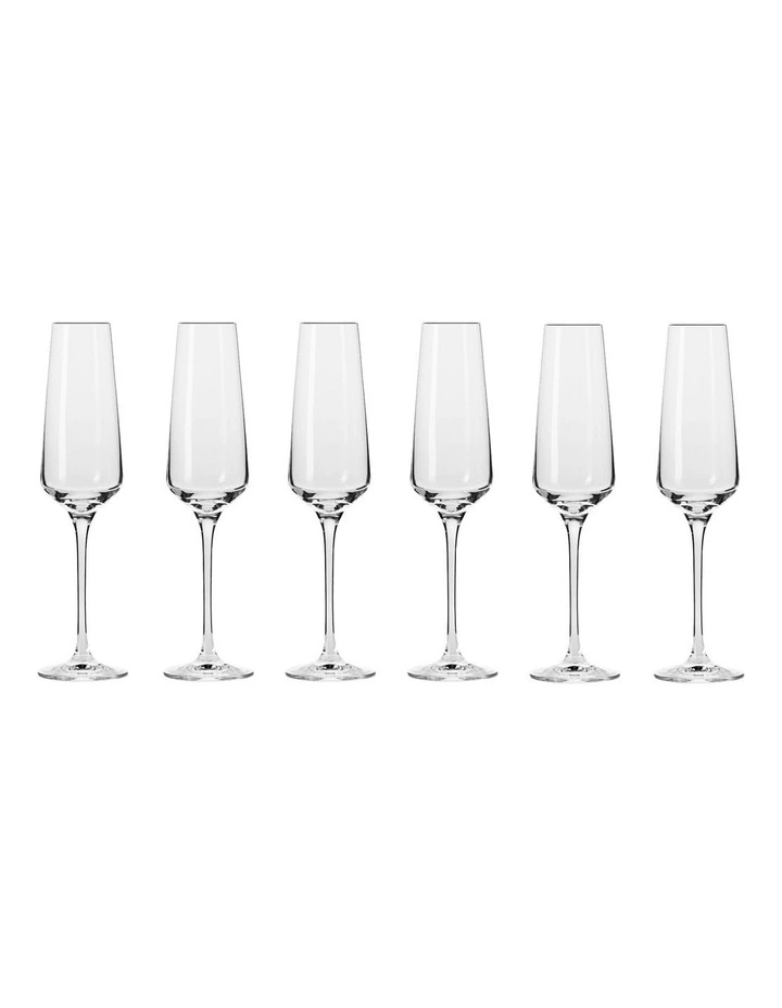 Avant Garde Champagne Flute 200ml Set of 6 in Clear image 1