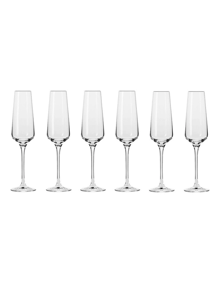 Avant Garde Champagne Flute 200ml Set of 6 in Clear image 1