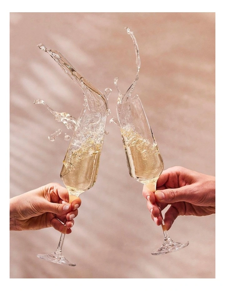 Avant Garde Champagne Flute 200ml Set of 6 in Clear image 4