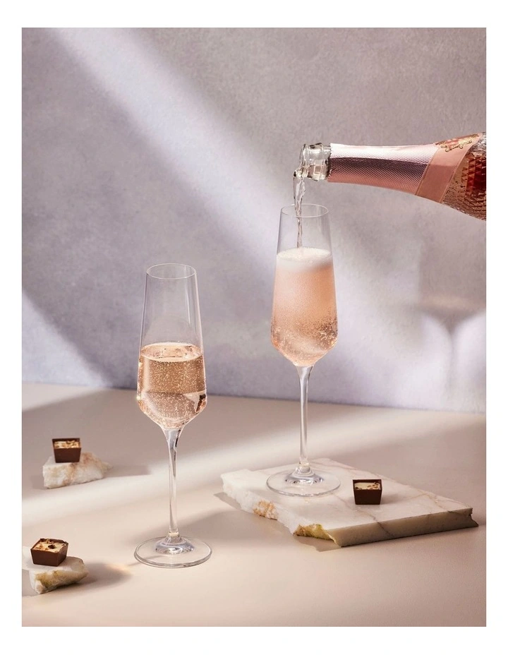 Avant Garde Champagne Flute 200ml Set of 6 in Clear image 5