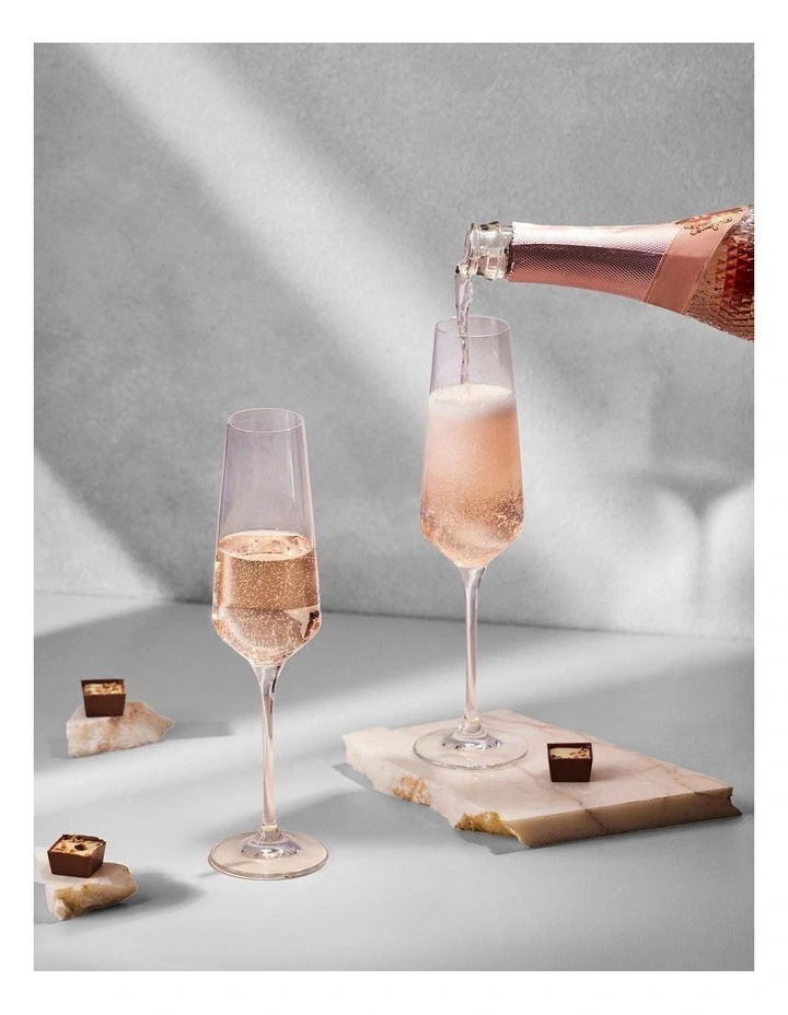 Avant Garde Champagne Flute 200ml Set of 6 in Clear image 5