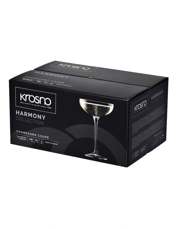 Harmony Champagne Coupe Set of 6 280ml Gift Boxed image 3