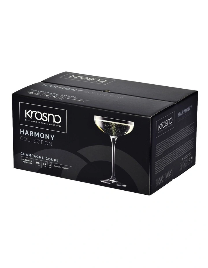 Harmony Champagne Coupe Set of 6 280ml Gift Boxed image 3
