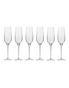 Harmony Champagne Flute 200ml Set of 6 Gift Boxed in Clear