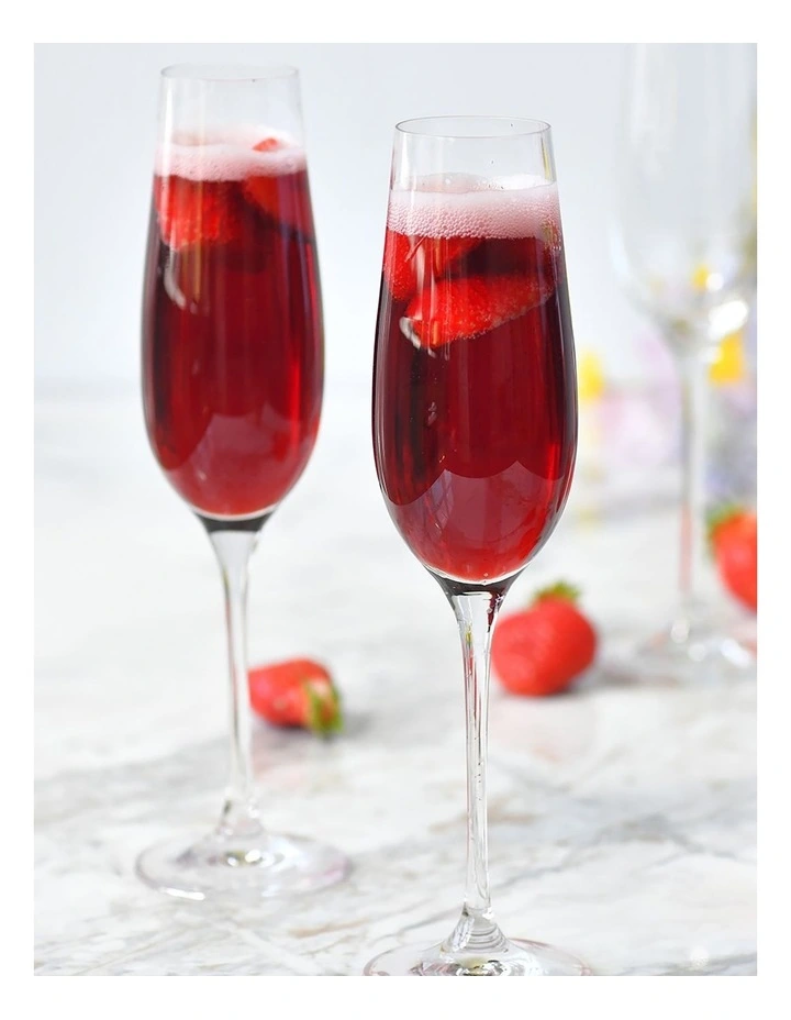 Harmony Champagne Flute 200ml Set of 6 Gift Boxed in Clear image 3
