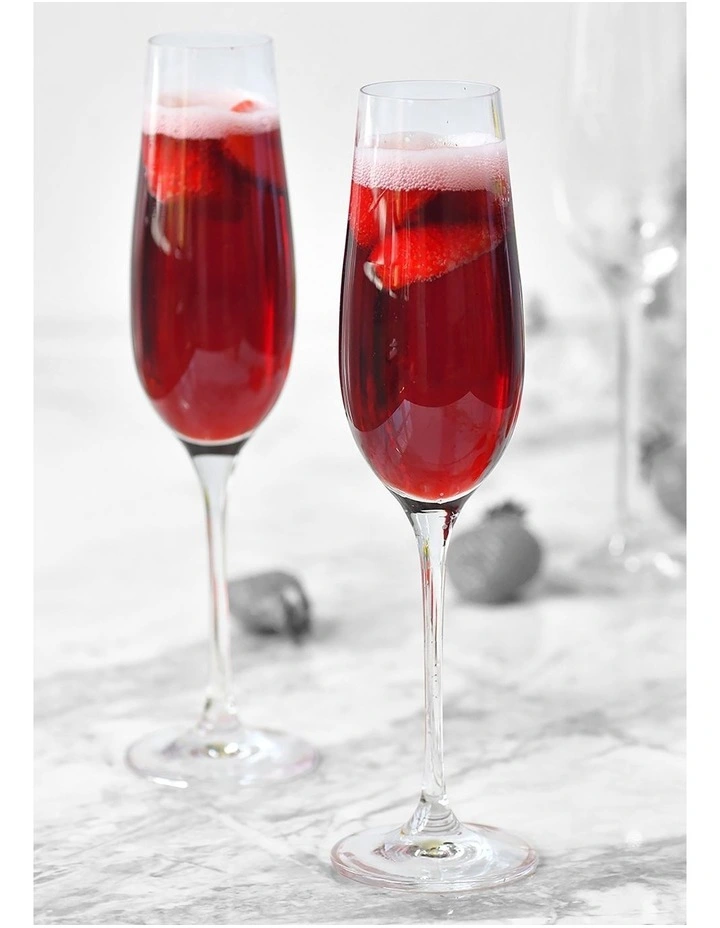 Harmony Champagne Flute 200ml Set of 6 Gift Boxed in Clear image 3