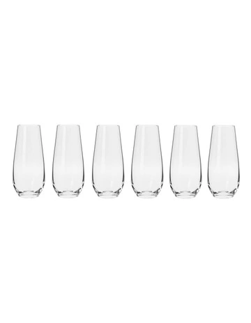 Harmony Stemless Flute Glasses 250ml Set of 6 Gift Boxed