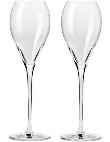 Duet Flute Set 230ml Set of 2 Gift Boxed in Clear