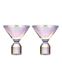 Ava Martini Glass 2 Pack in Opal