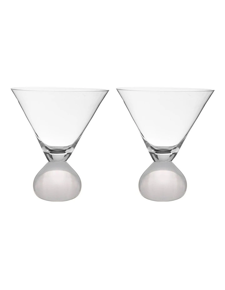 Zephyr Martini Glass 2 Pack in White image 1