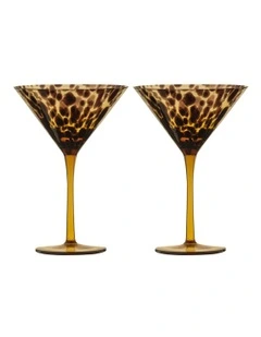 Anthea Martini Glass 2 Pack in Multi