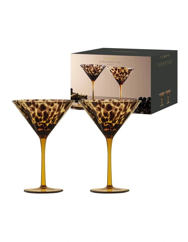 Anthea Martini Glass 2 Pack in Multi image 2