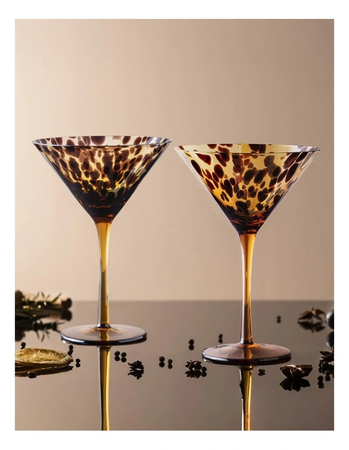 Anthea Martini Glass 2 Pack in Multi image 3