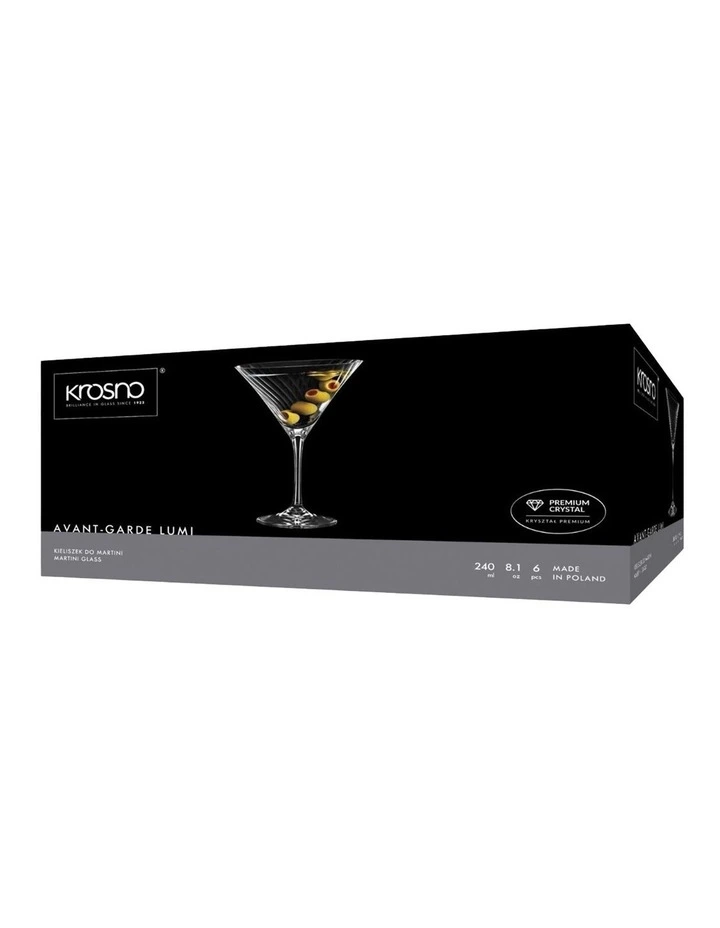 Avant Garde Lumi Martini Set of 6 in Clear image 3