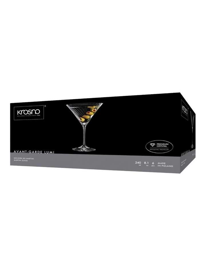 Avant Garde Lumi Martini Set of 6 in Clear image 3