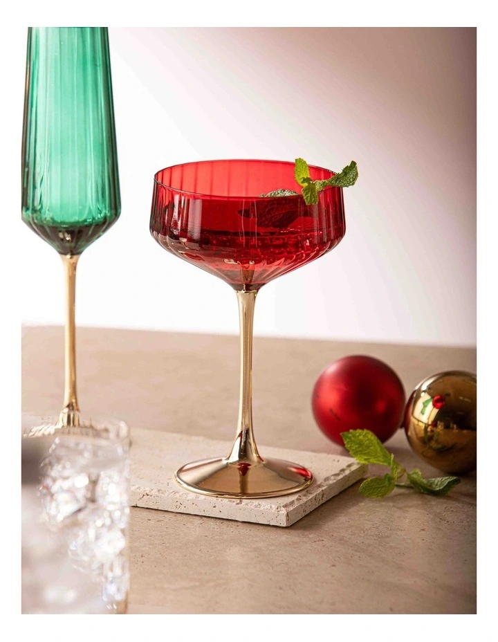 Valentina Coupe Glass 2 Pack in Berry image 3