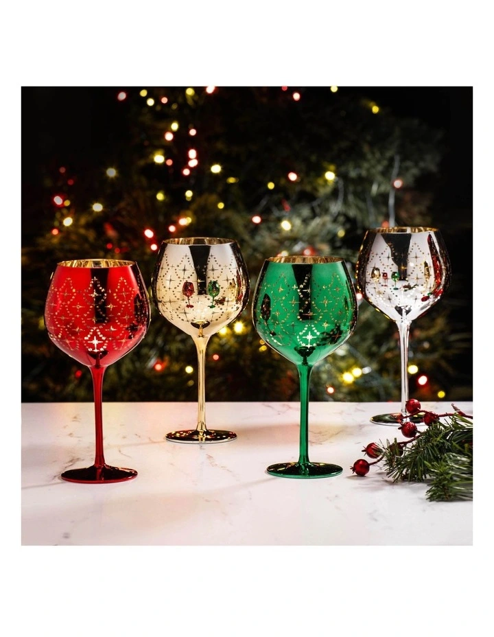 Celeste Gin Glass 2 Pack in Gold image 3
