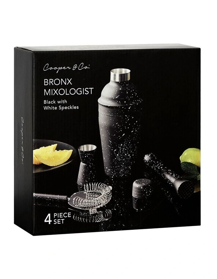 Mixologist 550ml Cocktail Bartender 4 Piece Set in Black image 4