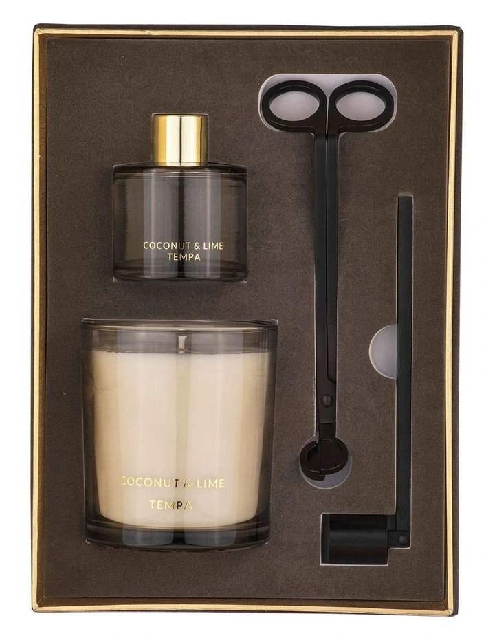 Luna Coconut & Lime Home Fragrance Complete Gift Set in Brown image 2