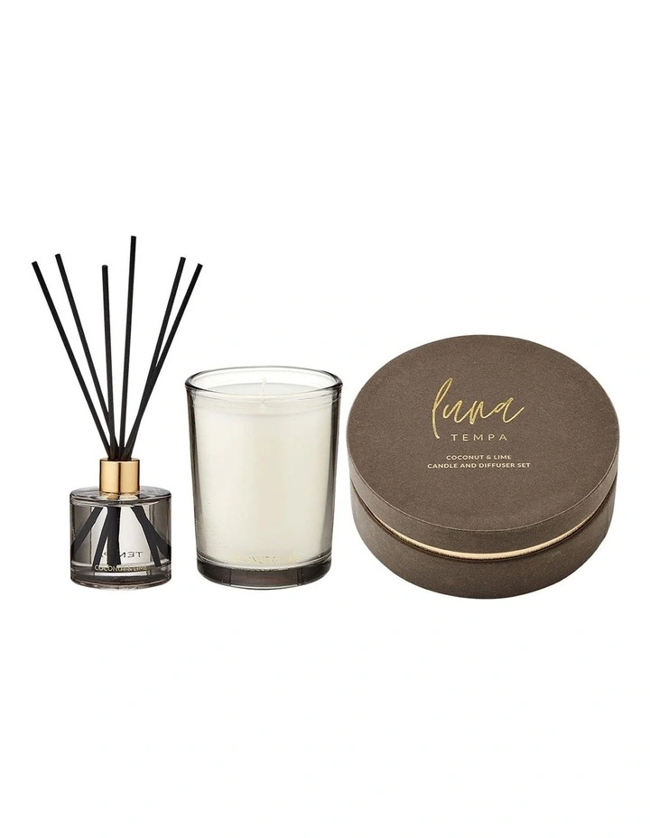 Luna Coconut & Lime Home Fragrance Gift Set in Brown image 1