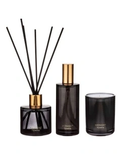 Luna Midnight Home Fragrance 3Pieces Gift Set in Black