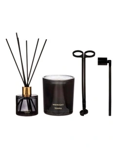 Luna Midnight Home Fragrance Complete Gift Set in Black