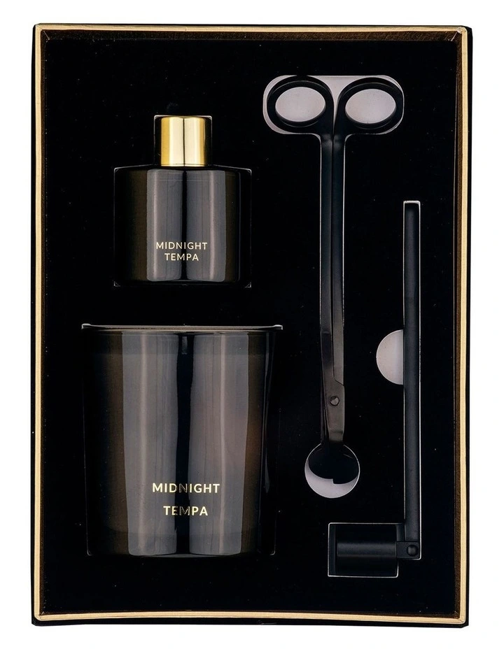 Luna Midnight Home Fragrance Complete Gift Set in Black image 2