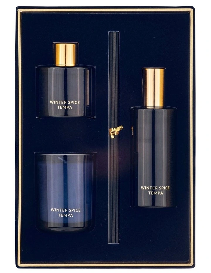 Luna Winter Spice Home Fragrance 3Pieces Gift Set in Blue image 2